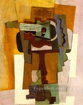 Pablo Picasso Painting - Guitarra sobre una mesa pedestal 1922 Pablo Picasso